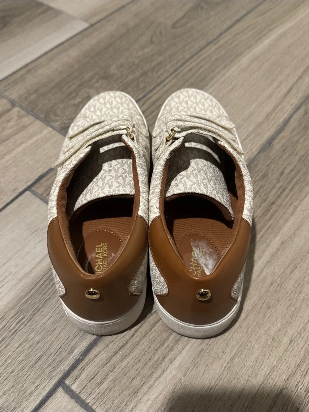 Michael Kors MK Monogram Triple-Strap Sneakers